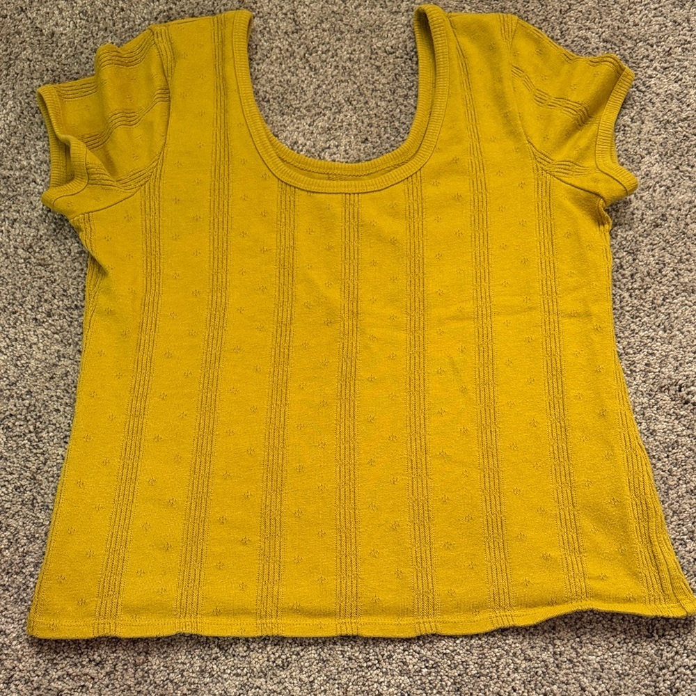 Madewell mustard/yellow top size medium